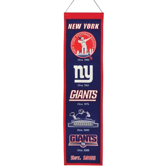 Giants 8"x32" Wool Banner Heritage NFL
