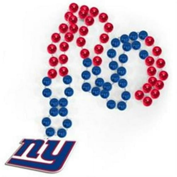 New York Giants Mardi Gras Beads With Medallion