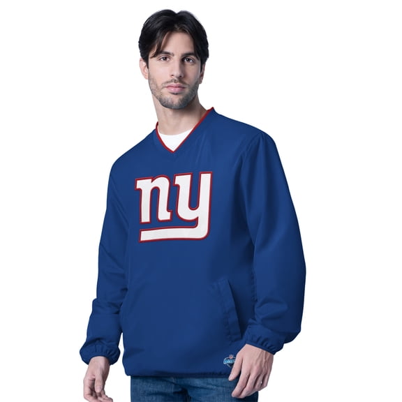 New York Giants Men's NFL Combine Long Sleeve V-Neck Pullover Jacket