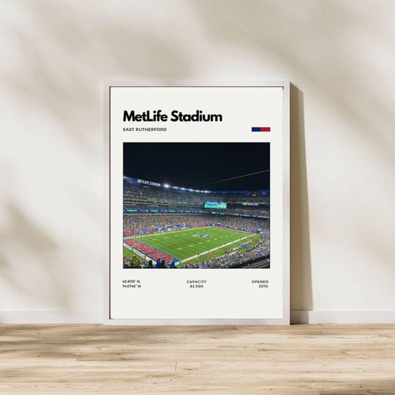 New York Giants Metlife Stadium Nfl Football Print, Unframed Poster