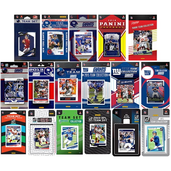 New York Giants Multi-Season Trading Card Set