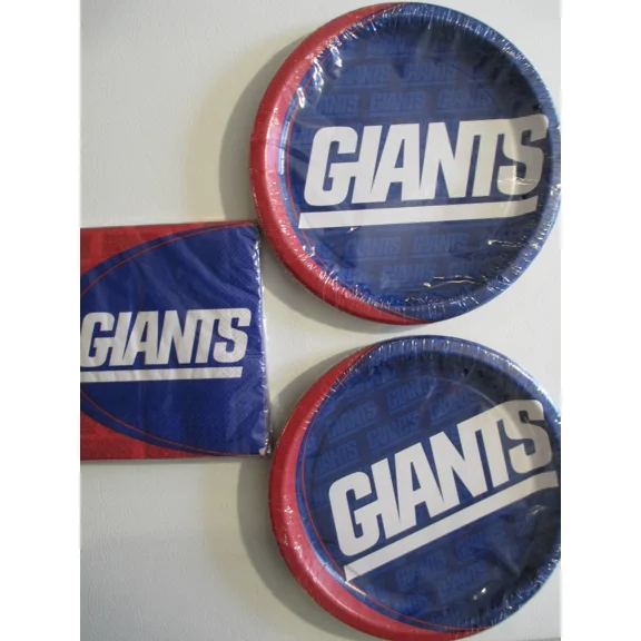 New York Giants Nfl Football Party Supplies Includes Plates & Napkins New !