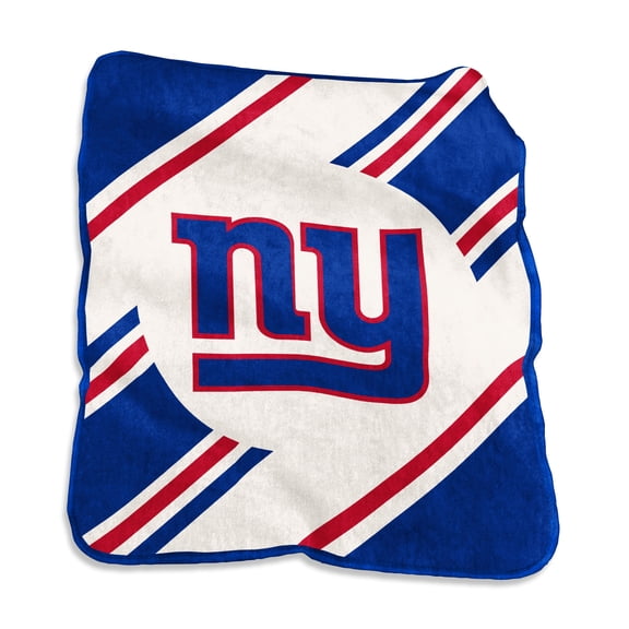 Logo Brands New York Giants 50" x 60" Raschel Stripe Throw Blanket
