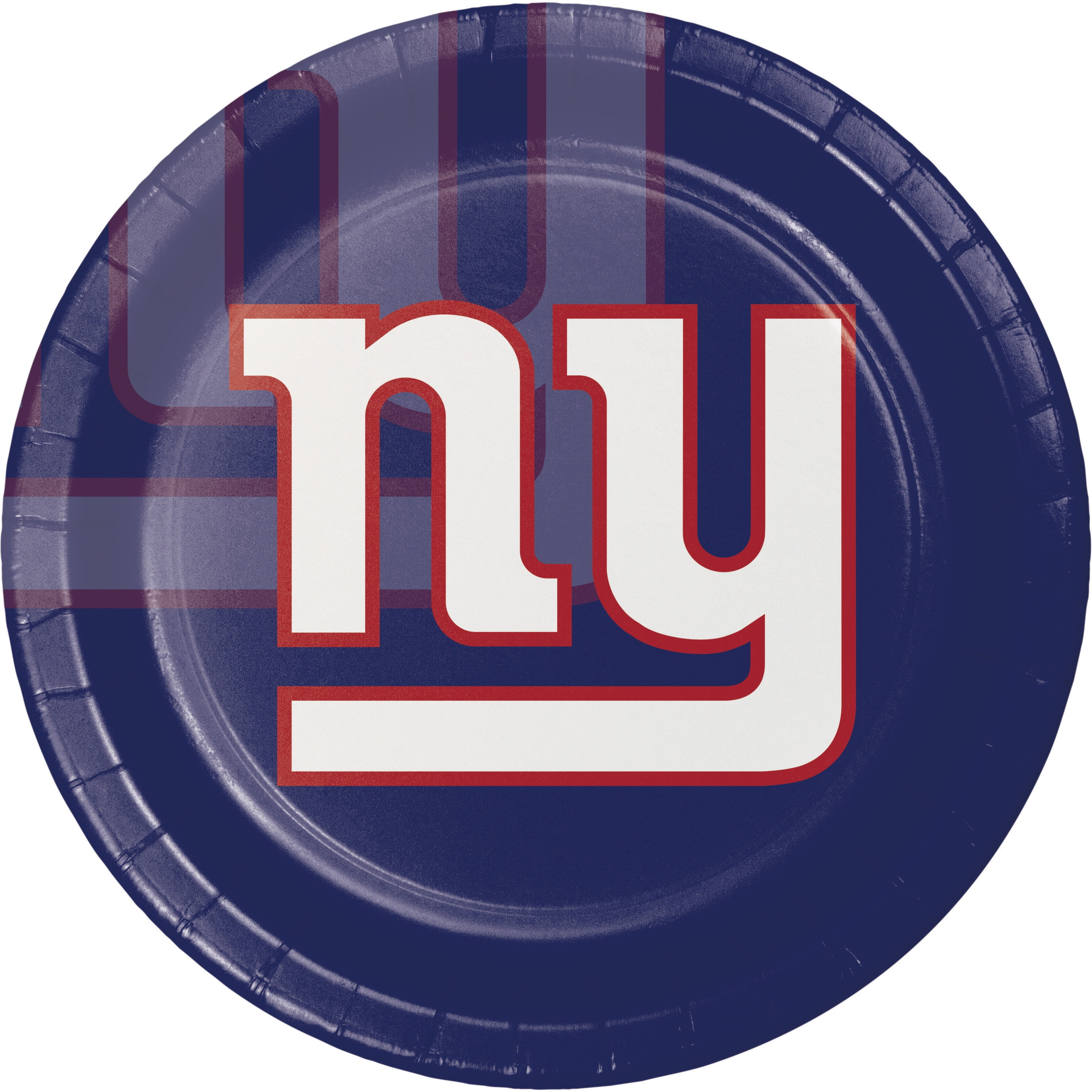 New York Giants Round Paper Plates 24 Count for 24 Guests