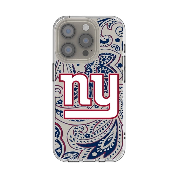New York Giants iPhone Clear Paisley Design Case