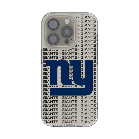 New York Giants iPhone Clear Text Backdrop Design Case