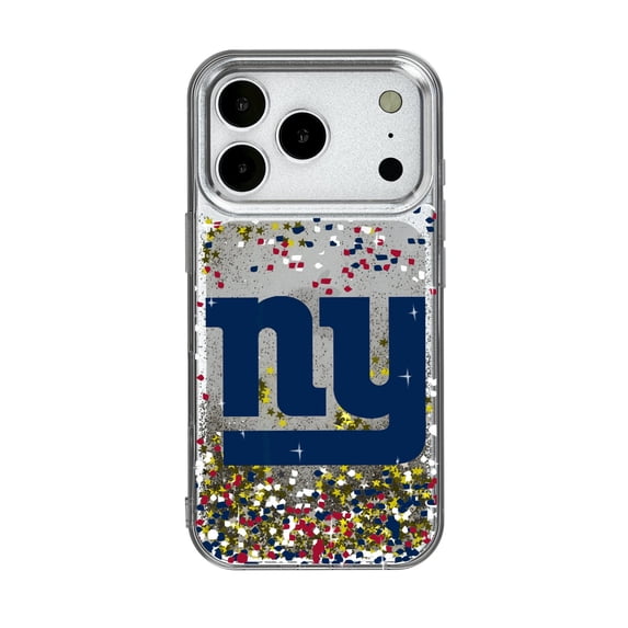 New York Giants iPhone Glitter Case with Confetti Design