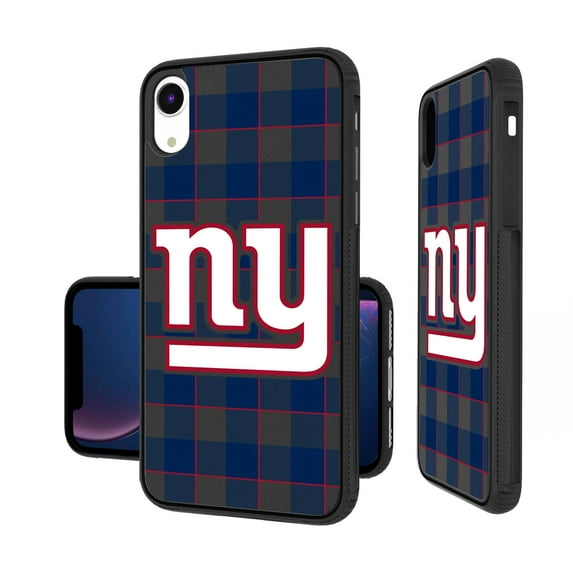New York Giants iPhone Plaid Design Bump Case