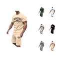 thumbnail image 1 of New York Graphic Short Sets for Men Short Sleeve Crewneck T Shirt and Shorts 2 Piece Matching Set Mens Summer Outfits, 1 of 7