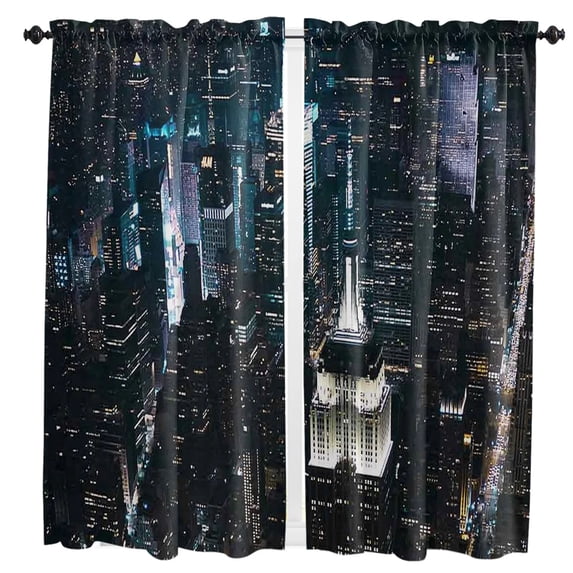New York Hamanton City Curtains For Living Room Bedroom Window Treatment Home Decoration Drapes Kitchen Curtain