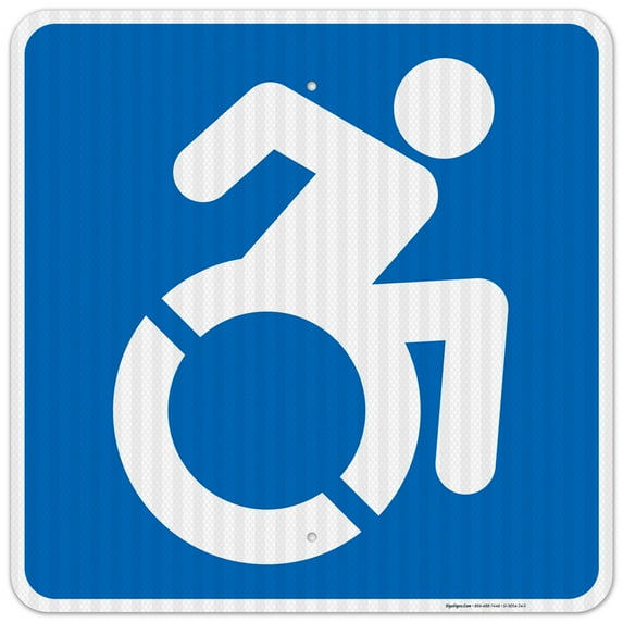 New York Handicap Parking Sign, Accessible Graphic Only Sign,