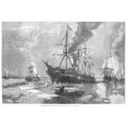 thumbnail image 1 of New York Harbor Ice 1881. N'The Ice-Blockade In The Rivers And Bay.' Wood Engraving American 1881. Print by, 1 of 3