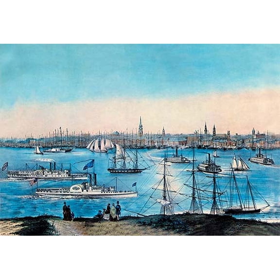 New York Harbor View Fine art canvas print (20" x 30")