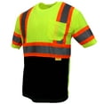 thumbnail image 1 of New York Hi-Viz Workwear NY BFS-T5512 High-Visibility Class 3 T Shirt with Moisture Wicking Mesh Birdseye, Black Bottom (Extra Large, Lime), 1 of 3