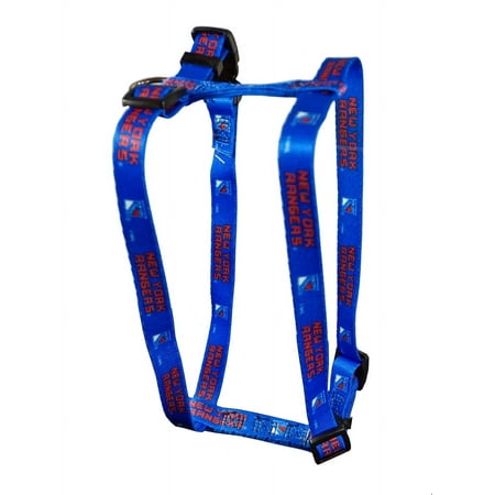 New York Hockey Rangers Extra Small XS 5/8 Inch Wide Adjustable Dog Harness 8" - 14"