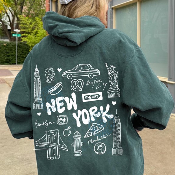 New York Hoodie NYC Hoodie New York City TShirt Travel Shirt Vacation Shirt for Women Aest