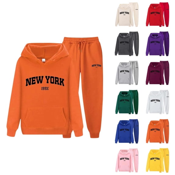New York Hoodie and Sweatpants Set 2026 Fashion Hoodie and Jogger Sweatpants Matching Set Sweat Suits