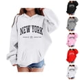 thumbnail image 1 of Kids New York Hoodies Fashion Long Sleeve Graphic Hooded Sweatshirt with Pockets for Boys Girls Pullover Tops, 1 of 5