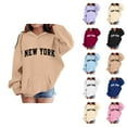 thumbnail image 1 of New York Hoodies for Kids Boys Girls Long Sleeve Casual Graphic Hooded Sweatshirt with Pockets Pullover Tops, 1 of 5
