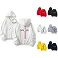 thumbnail image 1 of New York Hoodies for Men 2025 Fall Winter Long Sleeve Hooded Sweatshirt with Pockets Pullover Graphic Mens Hoodies, 1 of 5