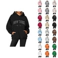 thumbnail image 1 of New York Hoodies for Women Fall Winter Long Sleeve Graphic Hooded Sweatshirt with Pockets Streetwear Pullover Tops, 1 of 5