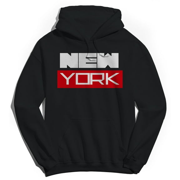 New York Humor Graphic Black Men's Crewneck Sweatshirt Hoodie