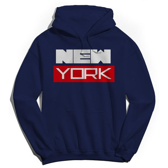 New York Humor Graphic Navy Men's Crewneck Sweatshirt Hoodie