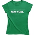 thumbnail image 1 of New York Hustlers Printed Slogan Graphic Nyc Brooklyn Street USA Star T-Shirt, 1 of 4
