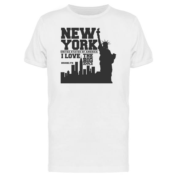 New York I Love The Big Apple T-Shirt Men -Image by Shutterstock, Male Medium