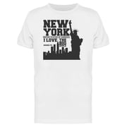 New York I Love The Big Apple T-Shirt Men -Image by Shutterstock, Male Medium