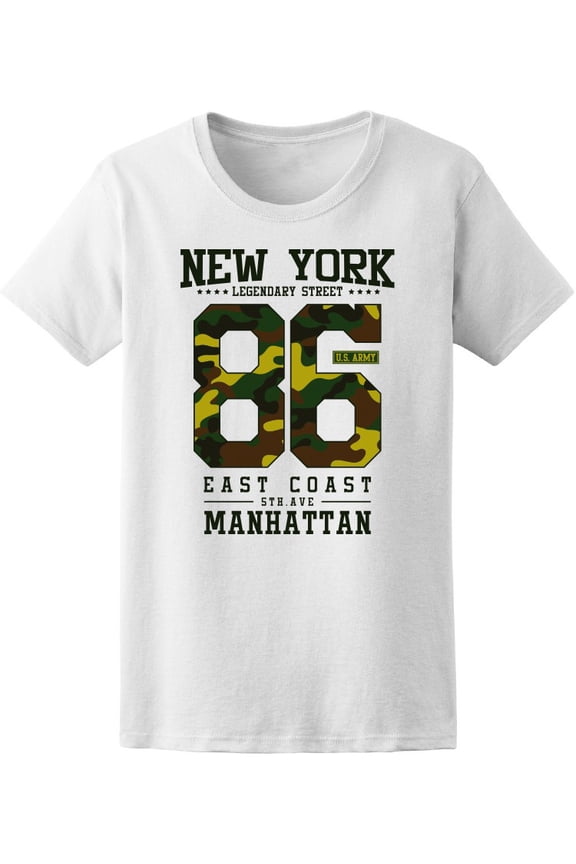 New York In Camouflage T-Shirt Men -Image by Shutterstock, Male 4X-Large