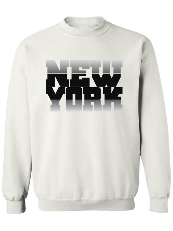 New York In Gradient Font Sweatshirt Men -Image by Shutterstock, Male x-Large