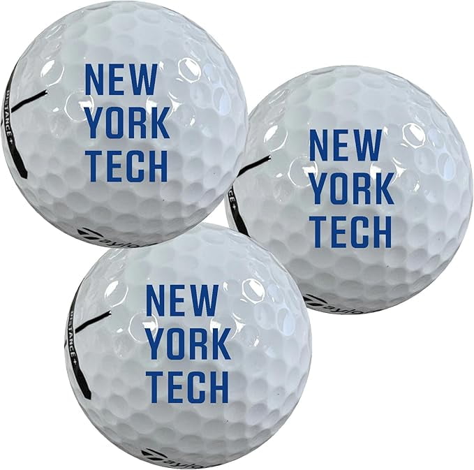 New York Institute of Technology Bears Logo Edition Officially Licensed NCAA Taylormade Distance+ Golf Balls 12-Pack (Dozen)