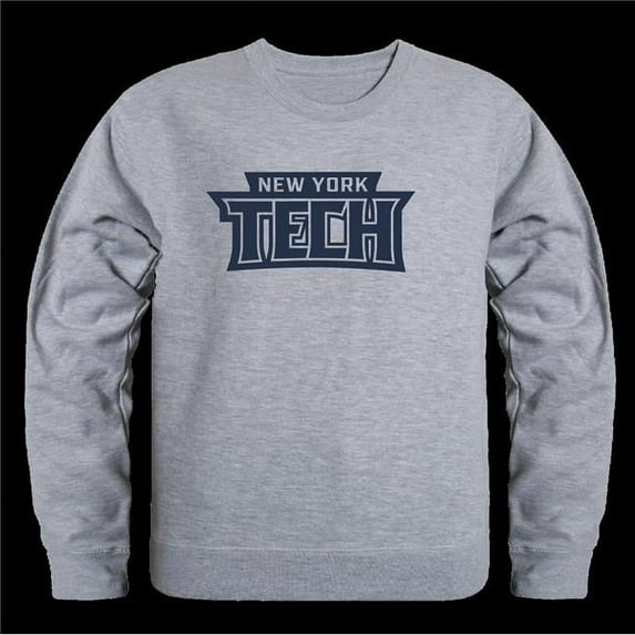 New York Institute of Technology Bears Seal Crewneck Sweatshirt, Heather Grey - 2XL