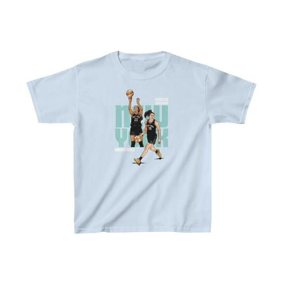 New York Ionescu Stewart Cartoon Basketball fan Gifts Kids Cotton Tee