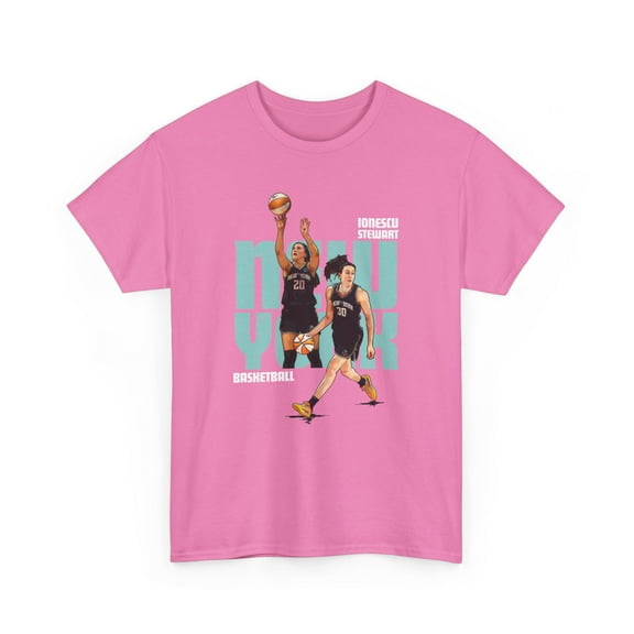 New York Ionescu Stewart Cartoon Women Basketball fans Unisex Cotton Tee