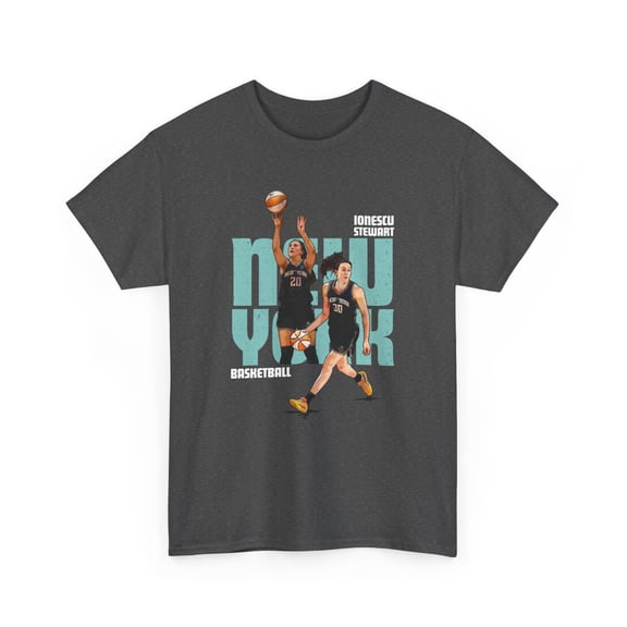 New York Ionescu Stewart Cartoon Women Basketball fans Unisex Cotton Tee