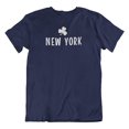 thumbnail image 1 of New York Irish Shamrock St. Patrick's Day T-Shirt Outfit Gift for Men & Women Navy, 1 of 8
