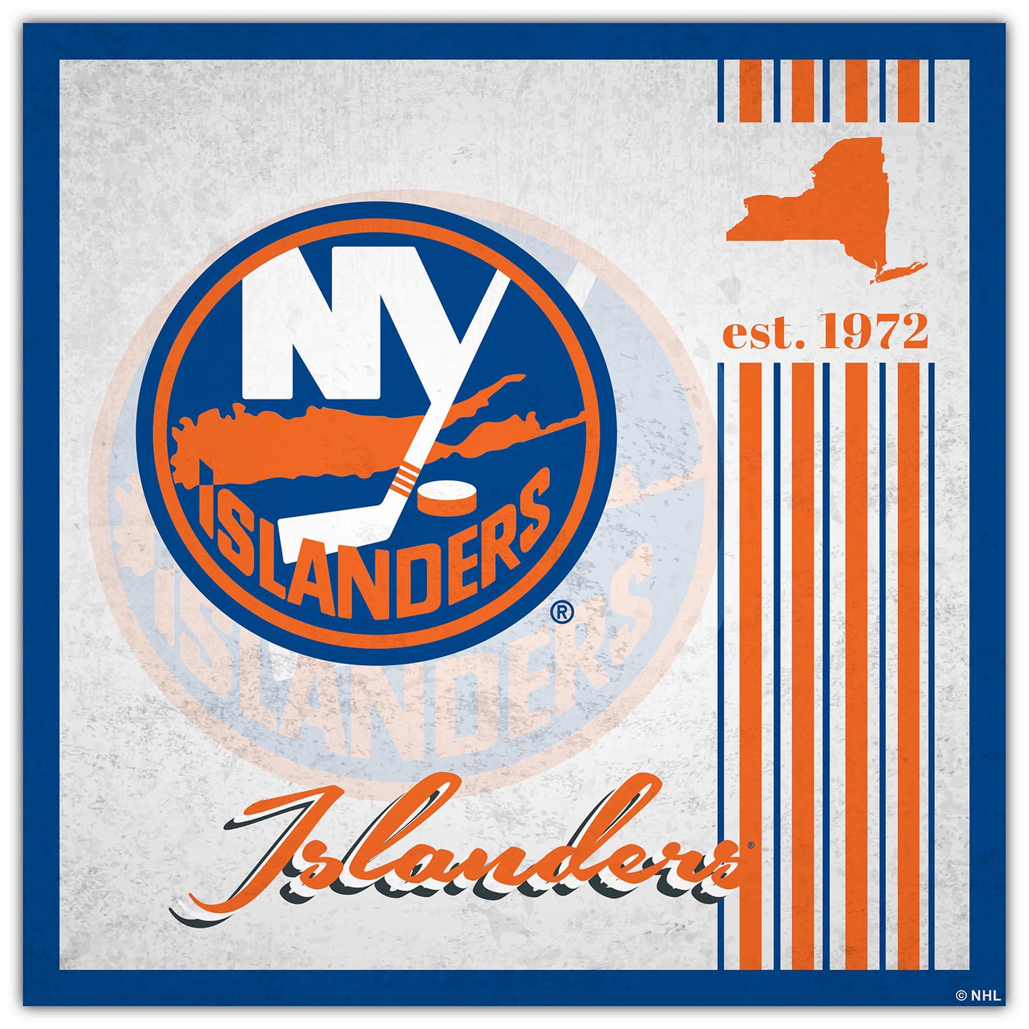 New York Islanders 10" x 10" Greatest Hits Team Sign