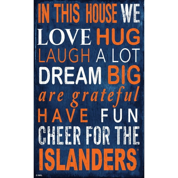 New York Islanders 11" x 19" In This House Sign