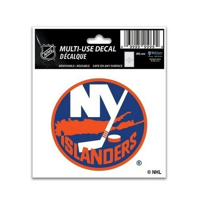 New York Islanders 3x4 Inches Multi Use Decal Window, Car or Laptop! Reusable