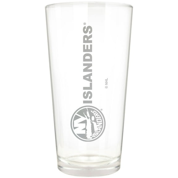 New York Islanders Etched 16oz. Vertical Rally Cry Pint Glass