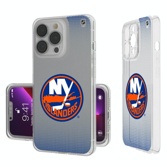 New York Islanders Linen Logo iPhone Clear Case