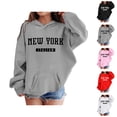 thumbnail image 1 of New York Italian Hoodies for Girls Boys Long Sleeve Casual Graphic Hooded Sweatshirt with Pockets Pullover Tops, 1 of 5