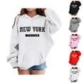 thumbnail image 1 of New York Italian Hoodies for Girls Boys Long Sleeve Casual Graphic Hooded Sweatshirt with Pockets Pullover Tops, 1 of 5