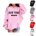 thumbnail image 1 of New York Italian Hoodies for Girls Boys Long Sleeve Casual Graphic Hooded Sweatshirt with Pockets Pullover Tops, 1 of 5
