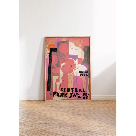 New York Jazz Festival Music Abstract Wall Art Eclectic Poster Contemporary Art Minimalist Poster UNFRAMED Poster, Wall Art for Decor, Present, 8x12