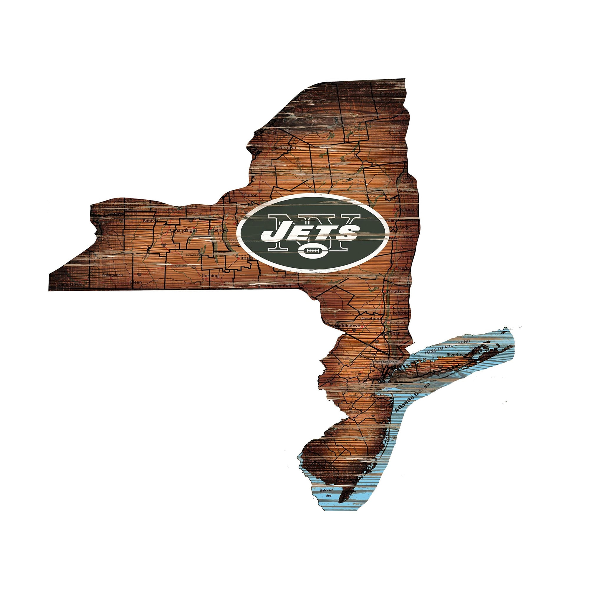 New York Jets 10.5 x 13 Sublimated Horizontal Team Logo Plaque