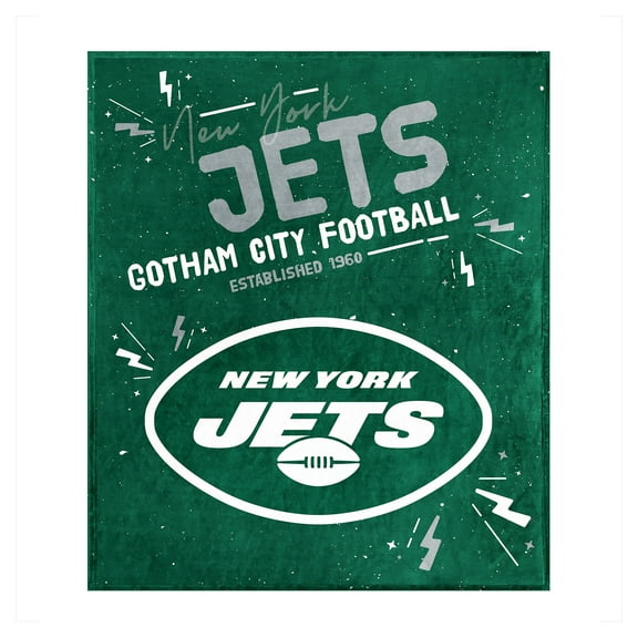 Logo Brands New York Jets 60" x 70" Plush Throw Blanket