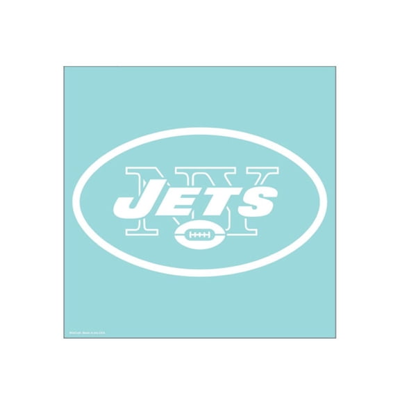 New York Jets Decal 8x8 Die Cut White